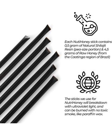 Shilajit Honey Sticks - Gold Grade Shilajit Resin & Raw Honey Blend - 7 Sticks for Energy & Immune Support - Buy Online on GoSupps.com