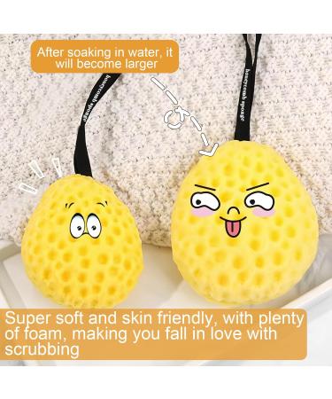 3 PCS ponges de Bain pour Corps ponge de Bain Exfoliante de Nid d'abeille ponges de Douche avec Corde ponge de Nettoyage de Corps Douce ponge de Massage Corporel pour Adultes Enfants (Jaune) - Buy Online on GoSupps.com