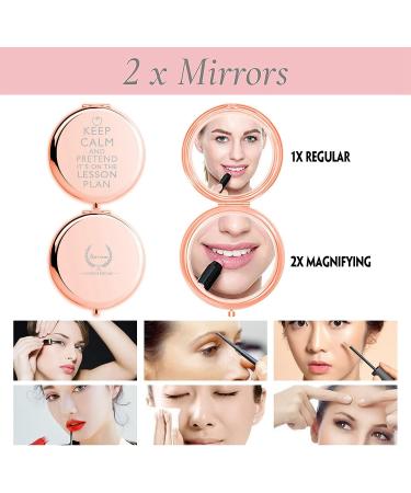 ILIKAKA Teacher Gifts for Women - Unique Kindergarten & Daycare Teacher Birthday Gift with Keep Calm Makeup Mirror - Buy Online on GoSupps.com