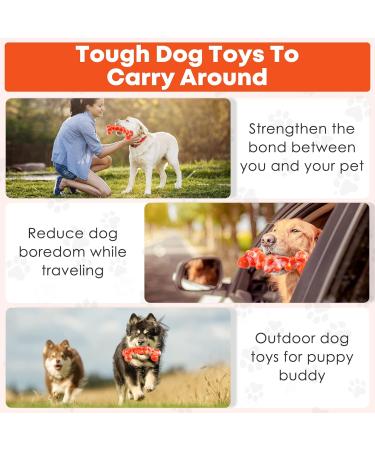 WoWBala Dog Toys for Aggressive Chewing | Durable Cake Stuffed Toys for Large & Medium Dogs - Tangerine - Buy Online on GoSupps.com