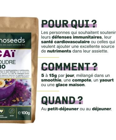  Amoseeds Organic Acai Powder 100g | Antioxidant Vitality | Superior Quality No Added Sugar (Pack of 3 x 100G) - Buy Online on GoSupps.com