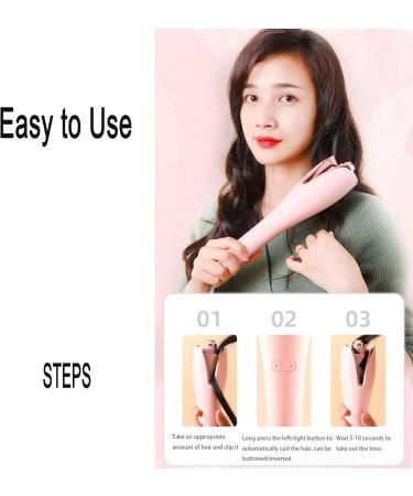 Auto Hair Curler Automatic Curling Wand with 4 Temp Control Curling Iron with 1.1" Large Rotating Ceramic Barrel Fast Heating & Auto Shut Off One Size Pink OneSize Pink - Buy Online on GoSupps.com