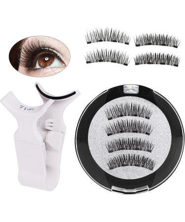 Magnetic Eyelashes Set | Magnetic Eyelashes Kit | Magnetic Natural Eyelashes | 4 Manga Magnetic Lashes Reusable Magnetic Eyelashes with Applicator Strong Hold Natural Magnetic Glueless Eyelashes - Buy Online on GoSupps.com