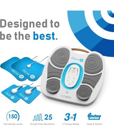 Paingone Fllow EMS Circulation Stimulator - FDA Cleared Muscle Booster for Legs & Feet | 150 Intensity Levels | Portable Pain Relief Device - Buy Online on GoSupps.com