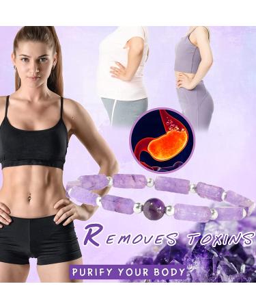 Vinswet Moonstone Amethyst Slimming Bracelets - Crystal Healing Energy Stones for Women (3Pcs) - Buy Online on GoSupps.com