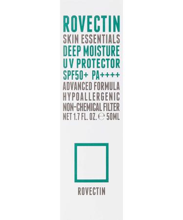 ROVECTIN Skin Essentials Deep Moisture UV Protector SPF 50+ PA++++ 50ml - Moisturizing Mineral Sunscreen for All Skin Types - Buy Online on GoSupps.com