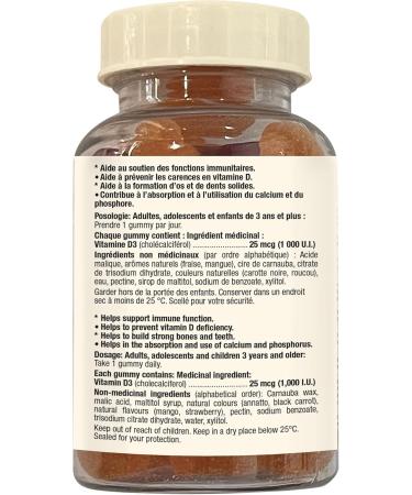 Adrien Gagnon - Sugar Free Vitamin D3 1000IU Gummies - Buy Online on GoSupps.com