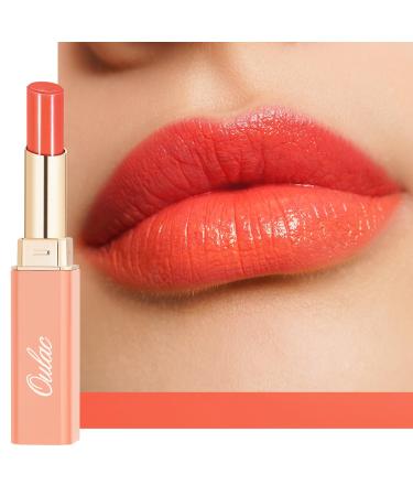 Oulac Orange Lipstick - Moisture Shine Hydrating Lipstick & Tinted Lip Balm for Dry Lips Medium Coverage Lip Colour | Juicy Look Glossy Finish Vegan Cruelty-Free Orange Shock! (12) - Buy Online on GoSupps.com