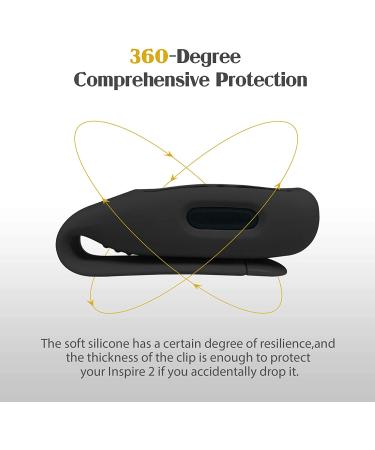 HSWAI 3-Pack Soft Silicone Clip Replacements for Fitbit Inspire 2 - Black, Wine Red, Navy | 360 Protection Holder Accessory - Compatible with Fitbit Inspire 2 - Buy Online on GoSupps.com