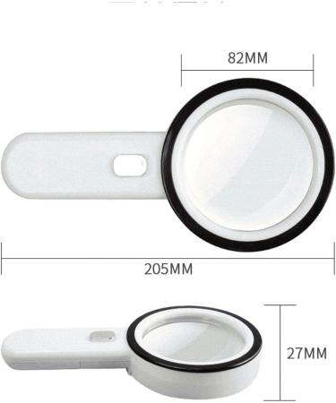 Professional Handheld Large Lighted Magnifier for Seniors Reading Coins Exploring Full of Stars - Buy Online on GoSupps.com