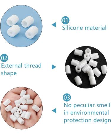 OCEANTREE Cord Locks for Mask - Silicone Cord Stopper Earloop Toggles - White - Buy Online on GoSupps.com