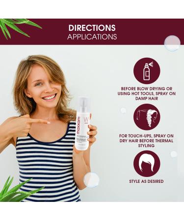 Maxxam Thermal Styling Spray with Leave-in Moisturizing Conditioner Daily Heat Protectant with Hair Sunscreen 6 Fl Oz - Buy Online on GoSupps.com