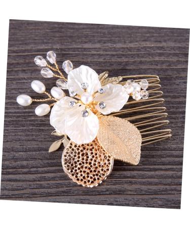 Didiseaon 1pc Bridal Comb Hair Combs for Women Headwear for Women Crystal Hair Comb Gold Hair Comb Bridal Hair Comb Wedding Hair Comb Crystal Headpiece Tiara Bride Leaf Accessories - Buy Online on GoSupps.com