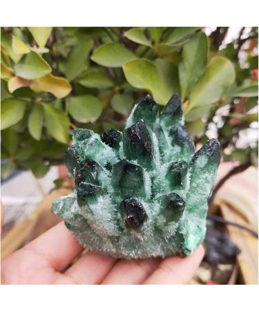 Room Decoration Natural Crystal Rough Quartz Cluster Natural Green Phantom Specimen Cluster Green Ghost Flower Fengshui Decoration - Buy Online on GoSupps.com