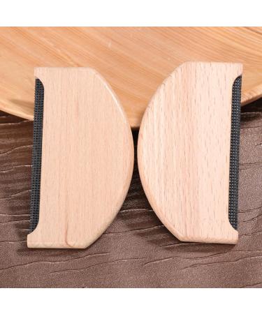 Healeved Mini Wooden Lint Remover Razor - 3 Pack Hair Bale Cutter for Clothes - 7.5x4.3cm - Buy Online on GoSupps.com