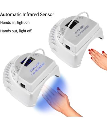 MINI LOP 64W Rechargeable Pro LED Gel Nail UV Light - Cordless Wireless UV LED Nail Lamp (White) - Buy Online on GoSupps.com