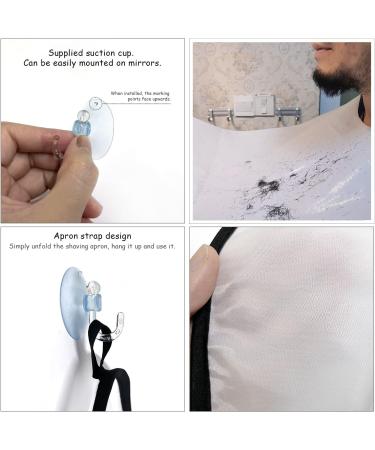 Beard Care Set: White Beard Apron Black Comb & Hooks - Perfect Gift for Men Fathers & Husbands - Buy Online on GoSupps.com