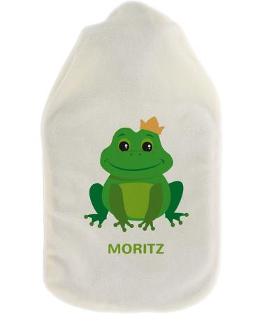 Personalized Hot Water Bottle with Cozy Cover - Ideal Gift for Kids & Adults (800ml | Frog Design) - Buy Online on GoSupps.com