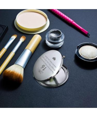 WHING Sweet 16 Personalized Travel Makeup Mirror - Birthday Gift for Teen Girls - Buy Online on GoSupps.com