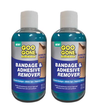 Goo Gone Bandage & Adhesive Remover - 8 Ounce (2 Pack) - Safe Method to Remove Bandages and Adhesives