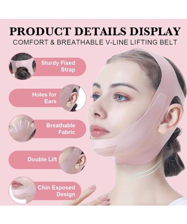 Facial Lifting Belt - Double Lift Soothing & Comfy Face Lift Strap | Breathable V Shaped Chin Up Band for Lifting & Shaping - Buy Online on GoSupps.com