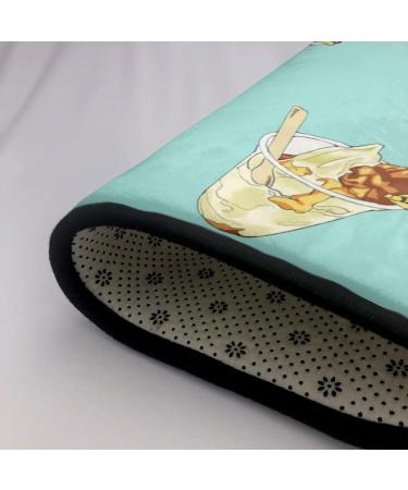 Flannel Carpet Honey Sundae Pattern 60 x 39 in Non-Slip Durable Suitable for Living Room and Office Bedroom - Buy Online on GoSupps.com