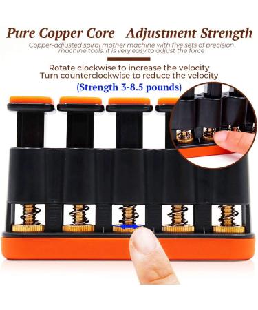 DILIMI Finger Strengthener - Hand Grip Trainer for Musicians, Athletes & Physical Therapy - Orange - Buy Online on GoSupps.com