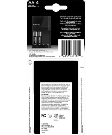Duracell Ion Speed 1000 Battery Charger - Includes 4 Pre-Charged AA Rechargeable Batteries for Household & Business Use - Fast Shipping Worldwide - Buy Online on GoSupps.com
