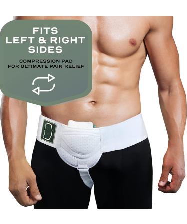 AbdomenCare Inguinal Hernia Support Belt for Men & Women - Left or Right Side I Direct Compression Pads I Groin Hernia Truss Support - S/M Size - Buy Online on GoSupps.com