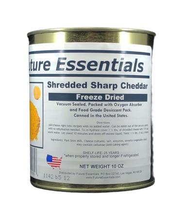 Future Essentials Freeze Dried Shredded Sharp Cheddar Cheese (10 oz)