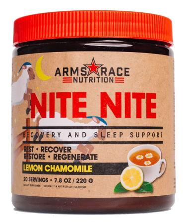 Arms Race Nutrition NITE NITE Recovery and Sleep Support 7.4 oz (20 Servings) (Lemon Chamomile)