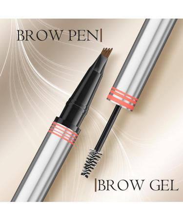 4Pcs Double Sided 2 in 1 Color Eyebrow Pen 2025 Quadruple Microblading Eyebrow Pen Long Lasting Water Resistant Drying Color Revealing 4 Colors Sealing Eyebrow Gel for Women - Buy Online on GoSupps.com
