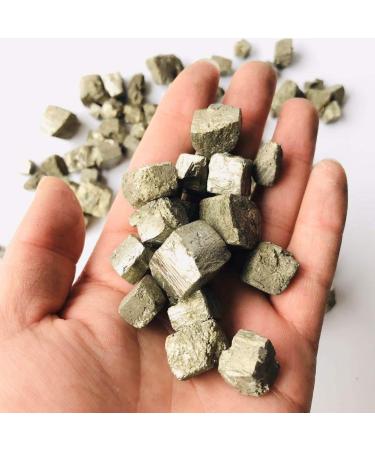 100g raw Natural Pyrite Quartz Bulk Stone Small Size Cube Tumbled Crystal Stone 10mm for Sale Natural Stones and Minerals - Buy Online on GoSupps.com