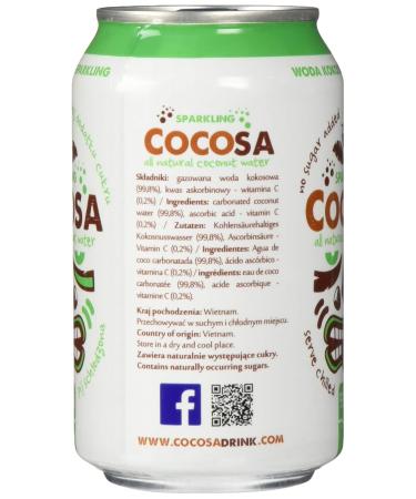 Buy Cocosa Sparkling Coconut Water 330ml - Natural Sugar-Free from Vietnam | Diet-Food & Health Drinks - Buy Online on GoSupps.com