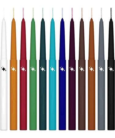 Eye Liner Pencils - 12 Colors Eye Shadow Pencils | Waterproof Eye Liners Long Lasting Eye Colors Makeup Colors for Women Eye and Lip - Buy Online on GoSupps.com