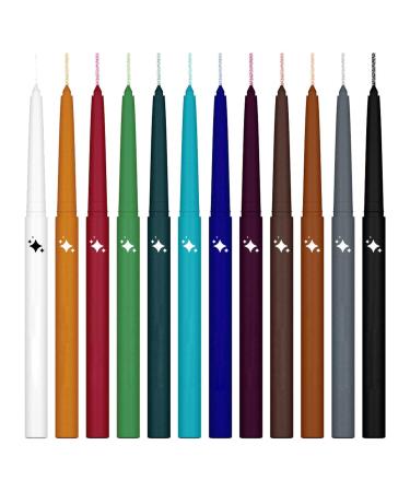 GUANGLU Glitter Eye Liner Set - 12 Colors Glitter Eye Liners | Waterproof Eye Liners Long Lasting Eye Colors Makeup Colors Professional Eye Makeup Set