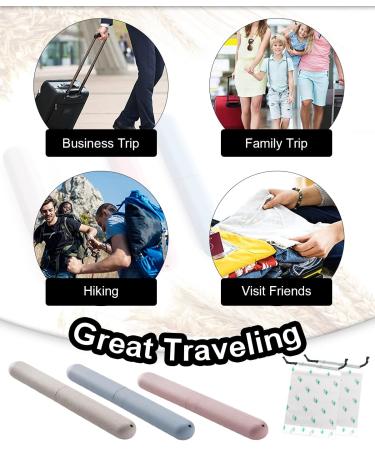 3-Piece Portable Toothbrush Set with Etui & 2 Drawer Bags - Ideal for Home & Travel Soil Ventilation Design - Buy Online on GoSupps.com