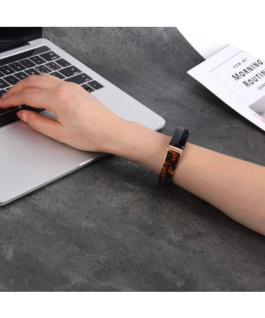 Wongeto Resin Band for Fitbit Inspire 2/Inspire/Inspire HR - Rose Gold+Tortoise | Stainless Steel Buckle Replacement for Women/Girls - Buy Online on GoSupps.com