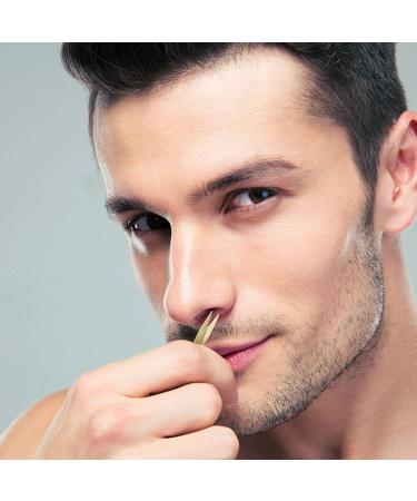 3 Pack Stainless Steel Nose Hair & Facial Scissors - Straight Tip for Eyebrows, Moustache, Beard (Gold) - Buy Online on GoSupps.com