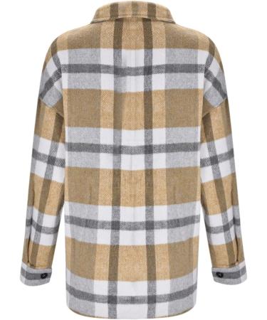 Gefomuofe Blouse Women's Loose Tunic Cotton Linen Blouse Summer Tunic Summer Oversized Casual Look Shirt Blouse O-Neck with Button Placket and Pocket Elegant Plain Office Blouses Office Shirt Khaki XL - Buy Online on GoSupps.com