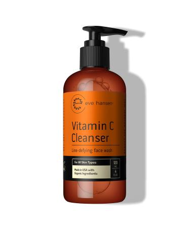 Vitamin C Cleanser Face Wash | Anti Aging Facial Cleanser for Fine Lines, Age Spots, Dark Circles | Cruelty Free Skin Care Cleansing Gel with Aloe Vera, Vitamin E (4 oz) 4 Fl Oz (Pack of 1)