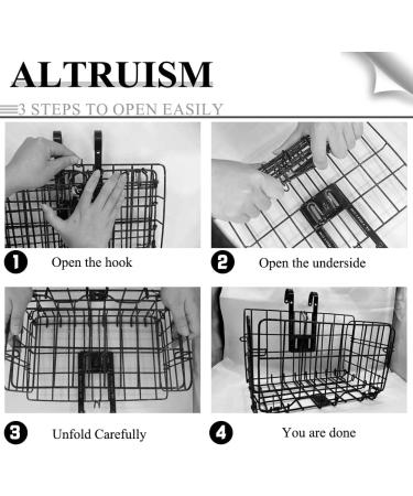 Metal Bike Basket for Adult Bikes - Front Handlebar & Rear - Foldable Pannier Carry Case - Buy Online on GoSupps.com