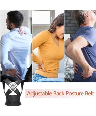 Amoyeric Posture Back Straightener for Men and Women with Adjustable Back Belt Lightweight and Breathable Back Support for B - Buy Online on GoSupps.com