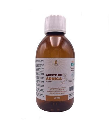 250 ml - Pure organic macerated arnica oil. Arnica in olive and rosemary extract as an antioxidant