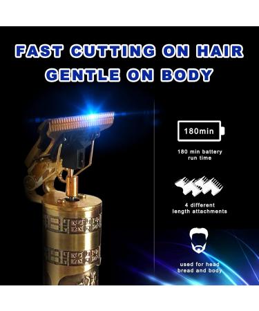 Professional Beard Trimmer for Men - Cordless Electric Hair Clippers USB Rechargeable T Clipper with Guide Combs - Buy Online on GoSupps.com
