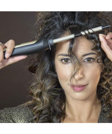 Bauer 38860 Slimline Curling Wand - TourmaPro Styler for All Hair Types - 9mm Barrel, 200 Heat, 360 Swivel Cord - Cool Touch Tip - Buy Online on GoSupps.com