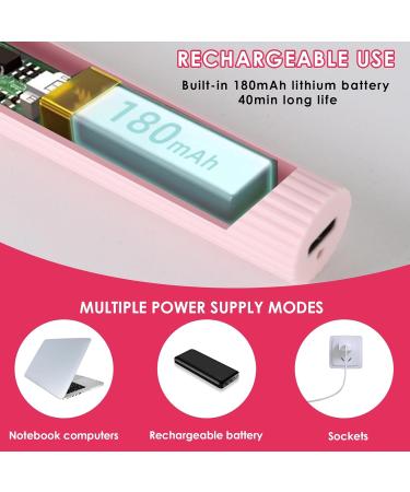 LED UV Nail Lamps for Gel Nails Handheld Nail Dryer Rechargeable Strip Type UV Light for Gel Polishes Automatic Smart Sensor Quick Drying Portable Nail Light for Fingernails and Toenails Pink - Buy Online on GoSupps.com