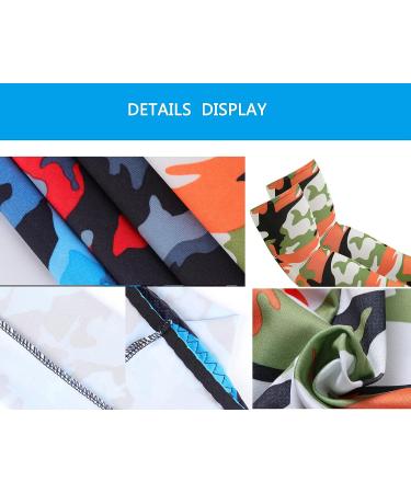 6 Pairs UV Protection Cooling Arm Sleeves for Outdoor Sports - Camouflage & Solid Color #2 - Buy Online on GoSupps.com