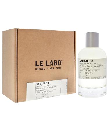 Santal No 33 by Le Labo for Unisex - 3.4 oz EDP Spray 3.4 Fl Oz (Pack of 1) - Buy Online on GoSupps.com