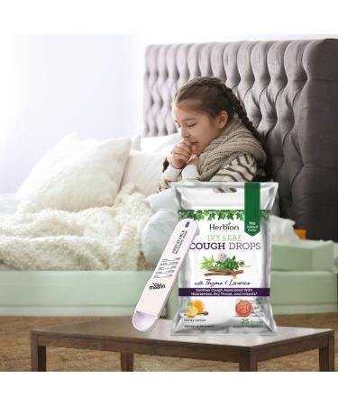 Herbion Naturals Ivy Leaf Cough Drops - Honey Lemon Flavor with Thyme & Licorice | Soothes Cough for Adults & Kids | Non-Drowsy | 25 Drops (Pack of 6 - Buy Online on GoSupps.com